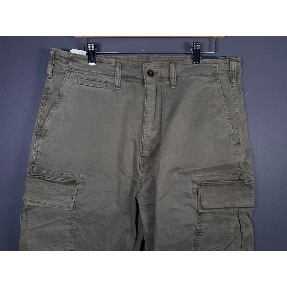 NWT American Eagle Lived-In Cargo Pants Mens 32x32 Olive Green Flex Utility